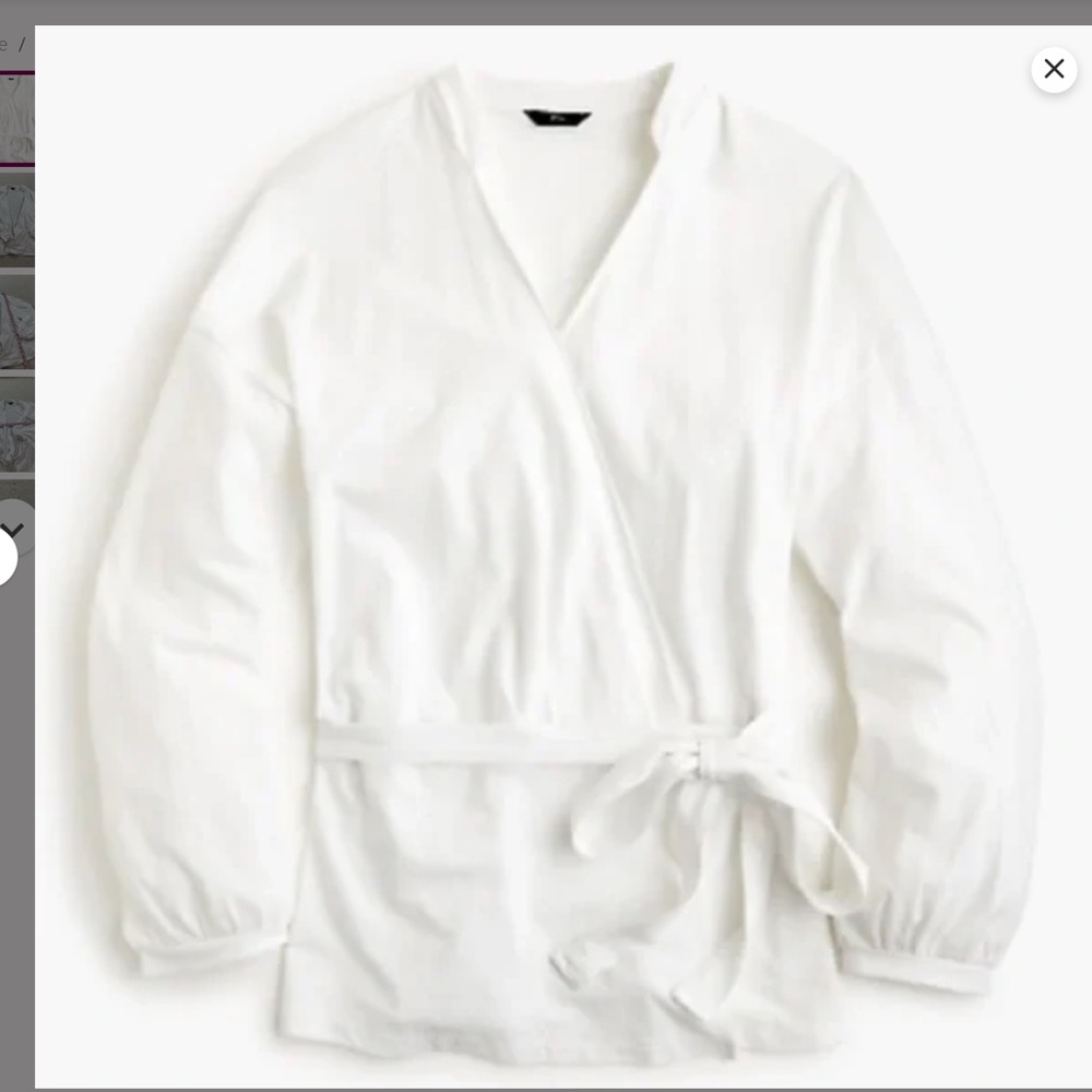 J. Crew white wrap top Size Medium